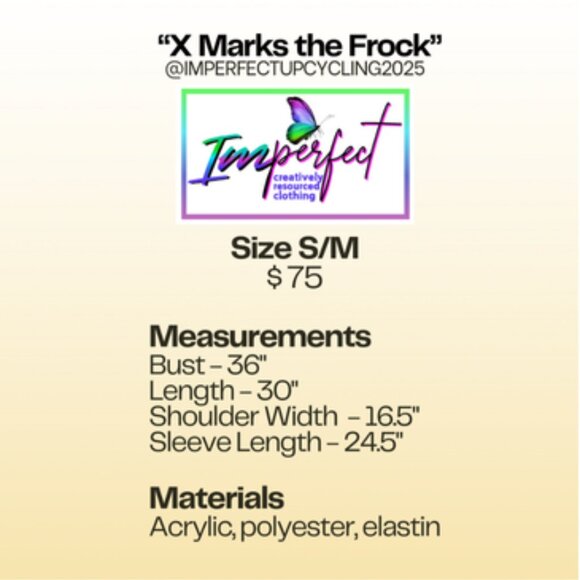 Upcycled orange tunic sweater - Picture 2 of 2